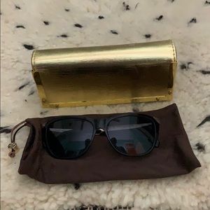 Tory Burch Blue and gold sunglasses